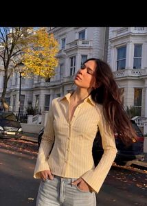 Butter Yellow Bell Sleeve Shirt 💛✨