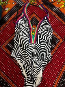 Zebra Print One-Piece Swimsuit