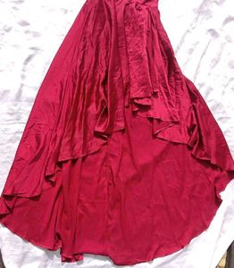 Brand New ( Shein) Red Satin  High Low Dress