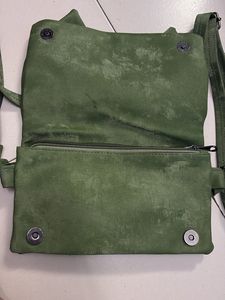 Green Clutch Bag with Bow Detail
