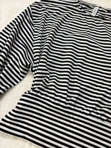 h&amp;m Striped  Sleeve Crop Top