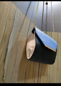 Chic Blue &amp; Black Clutch Bag