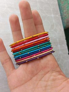 Colorful Thread Bangles Set