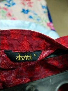 Cotton Kurthi Maroon And Red Mixed