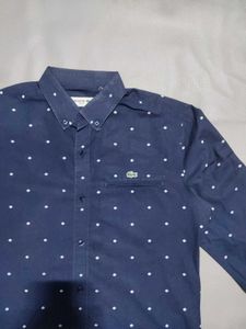 Men's Lacoste Blue Polka Dot Shirt