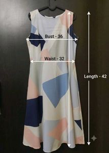 🎀🌸Romwe_Geometric A-Line Midi Dress🌸🎀