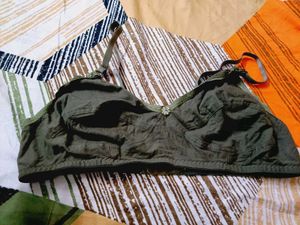 Olive Green Cotton Bra