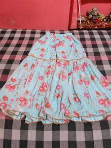 party beautiful Floral Print mirror Kurta sharara