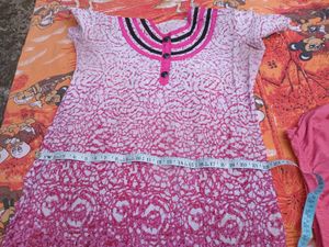 Pink Kurti &amp; Leggings Set