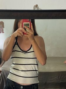 Striped halter neck  Top