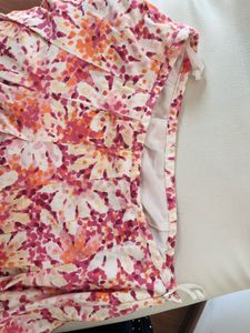 Floral Pleated Midi Skirt