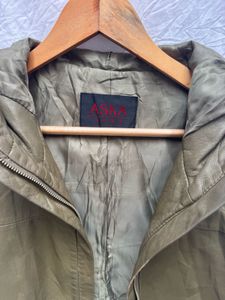 Men's Hooded Olive Green Jacket