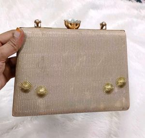 Sparkly Gold Clutch Bag