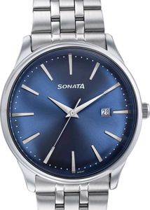 Sonata Analog Blue Dial Men's Watch