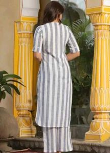 Grace in Every Stripe – Elegant Kurta Palazzo Set