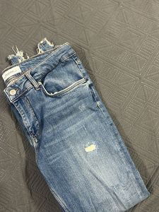 zara women blue denim jeans♥️