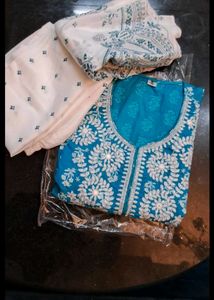 Blue kurti with dupatta set 🩵