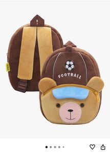 NEW Cute Football Bear Backpack