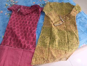 Beautiful Printed Kurtas (Set of 2)kota doria komb