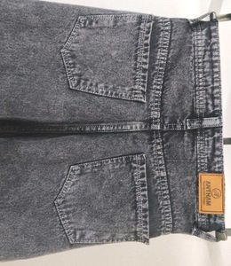 Grey Wash Wide Leg Jeans