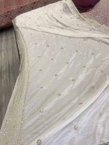 partywear off white dupatta