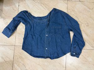 Denim one Off-Shoulder Top