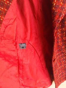 ❤️Size L To XL Guess Burgundy Tweed Coat