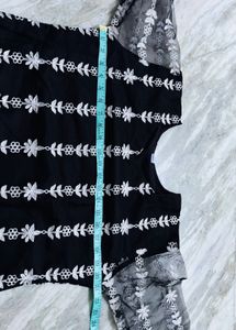 Elegant Black Embroidered Kurta Set