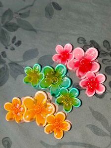 Flower Hair Clips Set