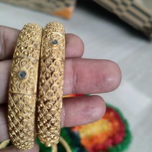 Set of 6 Ornate Gold Bangles