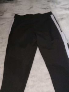 Adidas Black Striped Track Pants