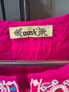 Vibrant Pink Embroidered Kurta