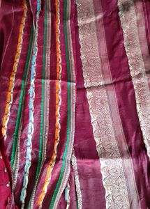 Pink Floral Saree