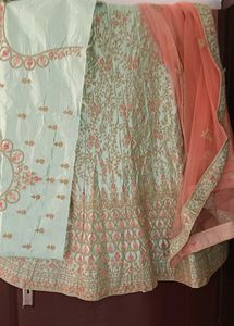 semi stitched Exquisite Embroidered Lehenganga Cho