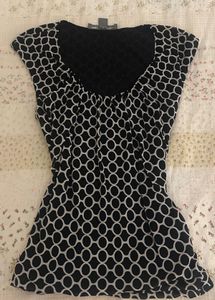 Chic Black & White Patterned cami