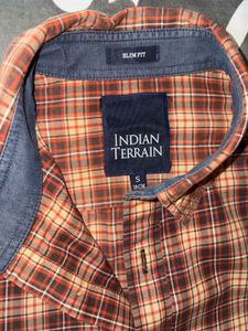 Indian Terrain Men's Plaid Long Sleeve Shirt
