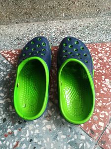 Aqualite Clogs – Navy Blue &amp; Green |