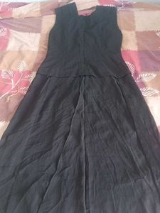 Elegant Embroidered Black Maxi Dress
