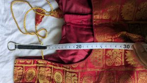Designer Red &amp; Gold Banarasi Silk Blouse