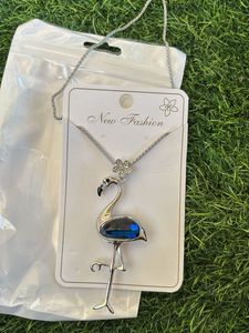 Chic Flamingo Pendant Silver Necklace