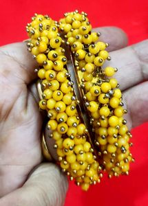 Yellow Beaded Bangles💫