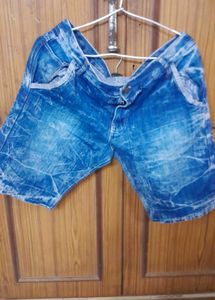 Men's Blue Denim Shorts
