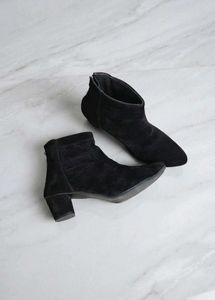 Black Velvet Ankle Boots