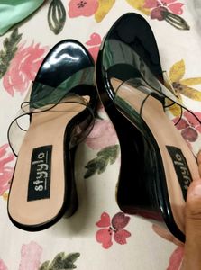 Black Wedge heels