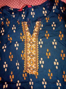 Stylish Blue Printed Kurta