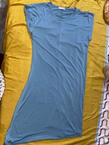 Casual Blue T-Shirt Dress
