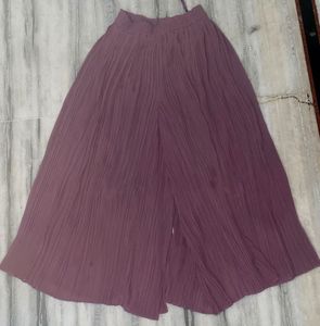 Pleated Mauve Palazzo skirt