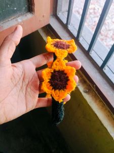 Crochet Sunflower Hairband