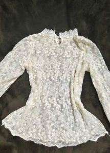 Elegant White Lace Blouse