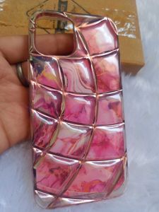 Chic Pink Marble Quilted Phone Cover iphone 12